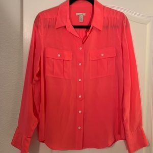 J Crew Long Sleeved Button Down Blouse